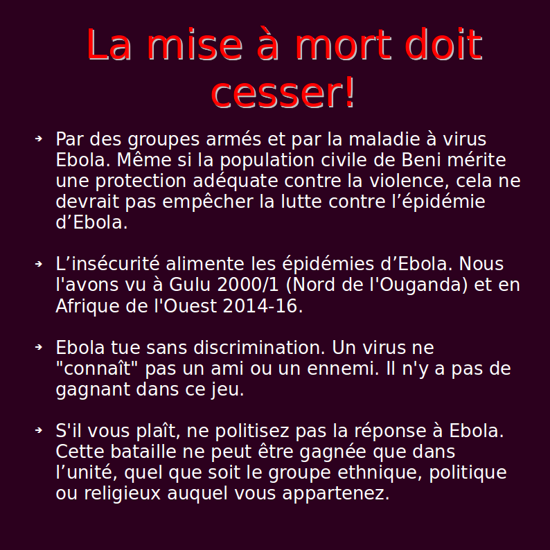 Ebola et l'insécurité