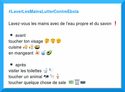 Le lavage des mains empêche la maladie à virus Ebola